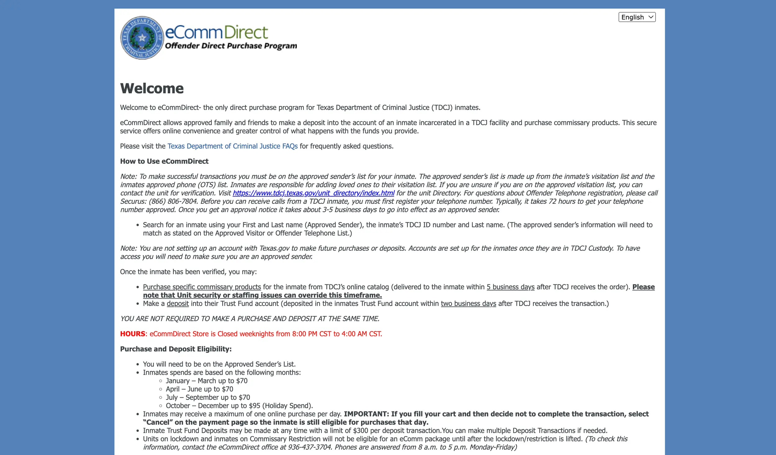 Legacy eComm Direct interface showing dense, text-heavy design.