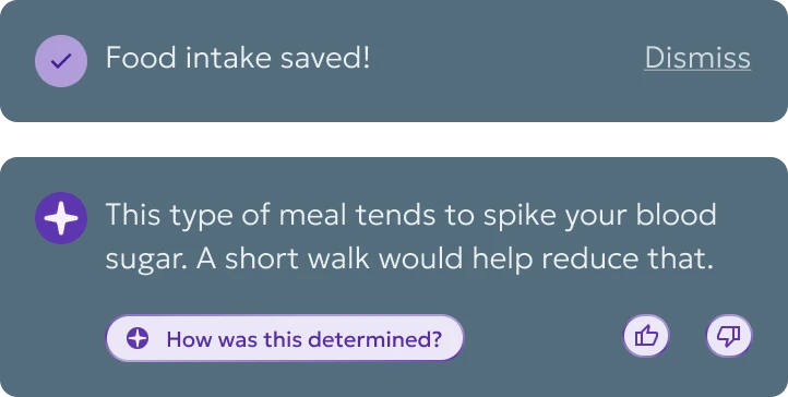 AI blood insight interface