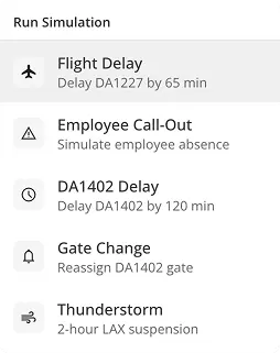 Screenshot: Scenario triggers interface